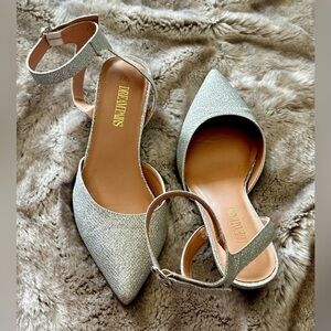 Sparkle silver heels! Perfect for Prom, size 8​​​​​​​